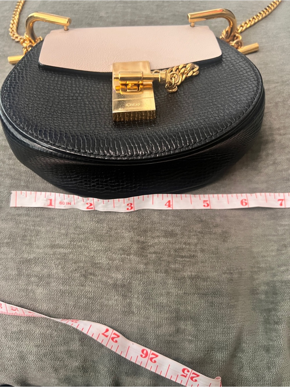 Chloé Two-Tone Saddle Crossbody in Black & Cream amazing condition clean inside - Picture 7 of 9